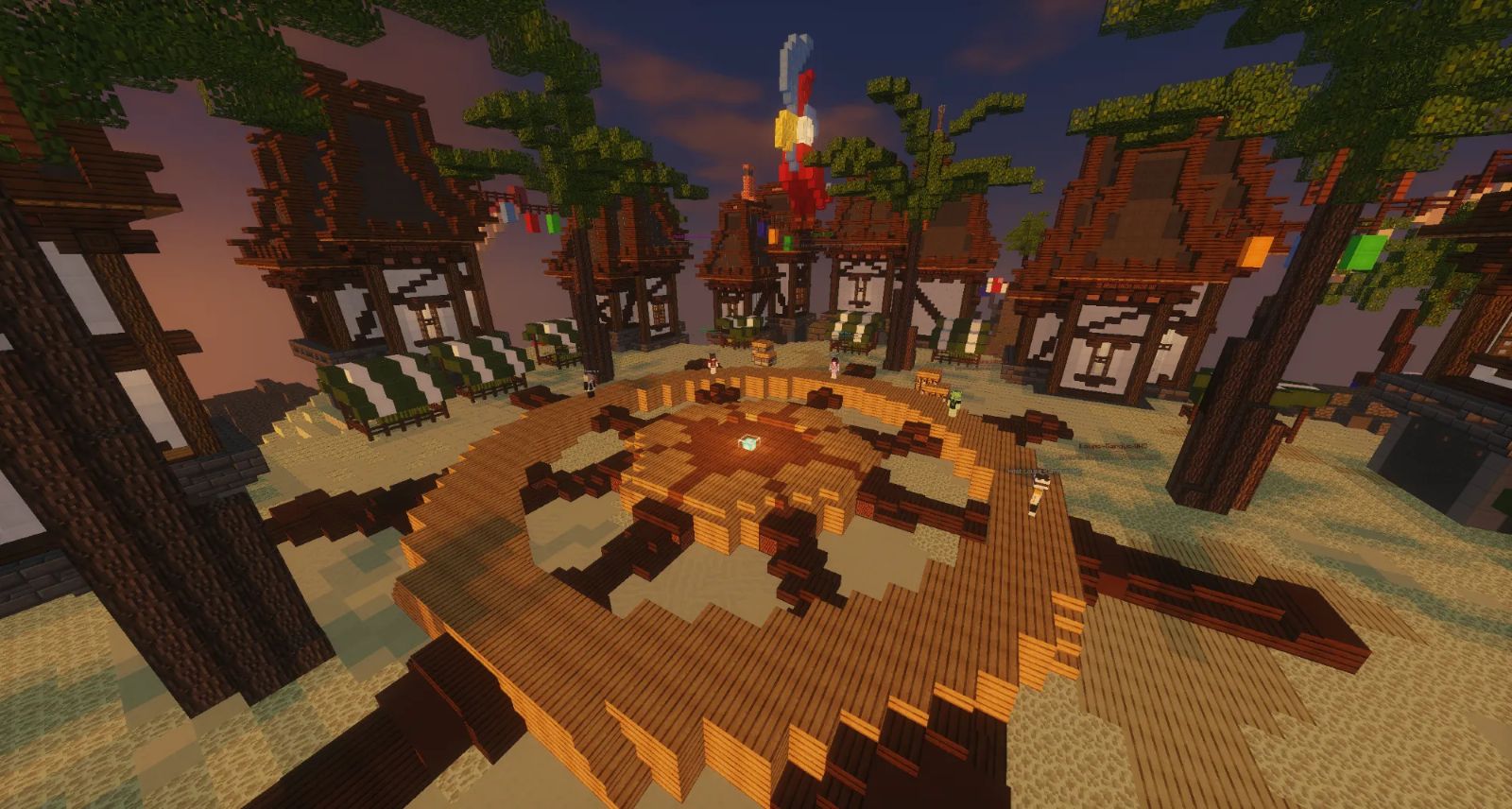 Le village du Loup-Garou UHC au crépuscule